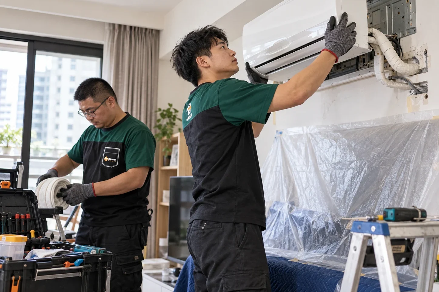 冷氣安裝服務示意